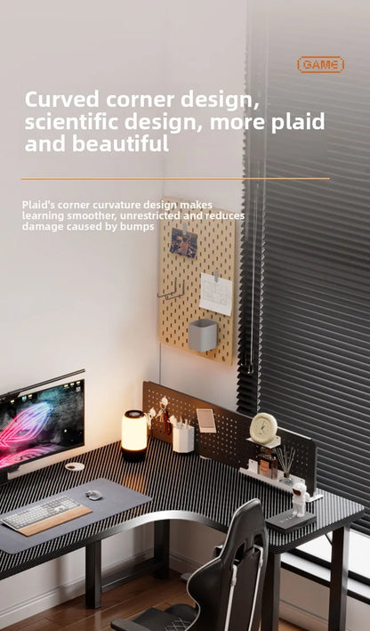 Premium Corner Computer Desk - Space-Saving Home Office Workstation