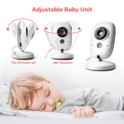 VB603 3.2" Wireless Video Baby Monitor - Night Vision, Two-Way Audio & Security Camera