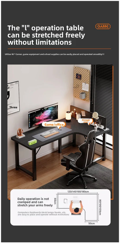Premium Corner Computer Desk - Space-Saving Home Office Workstation