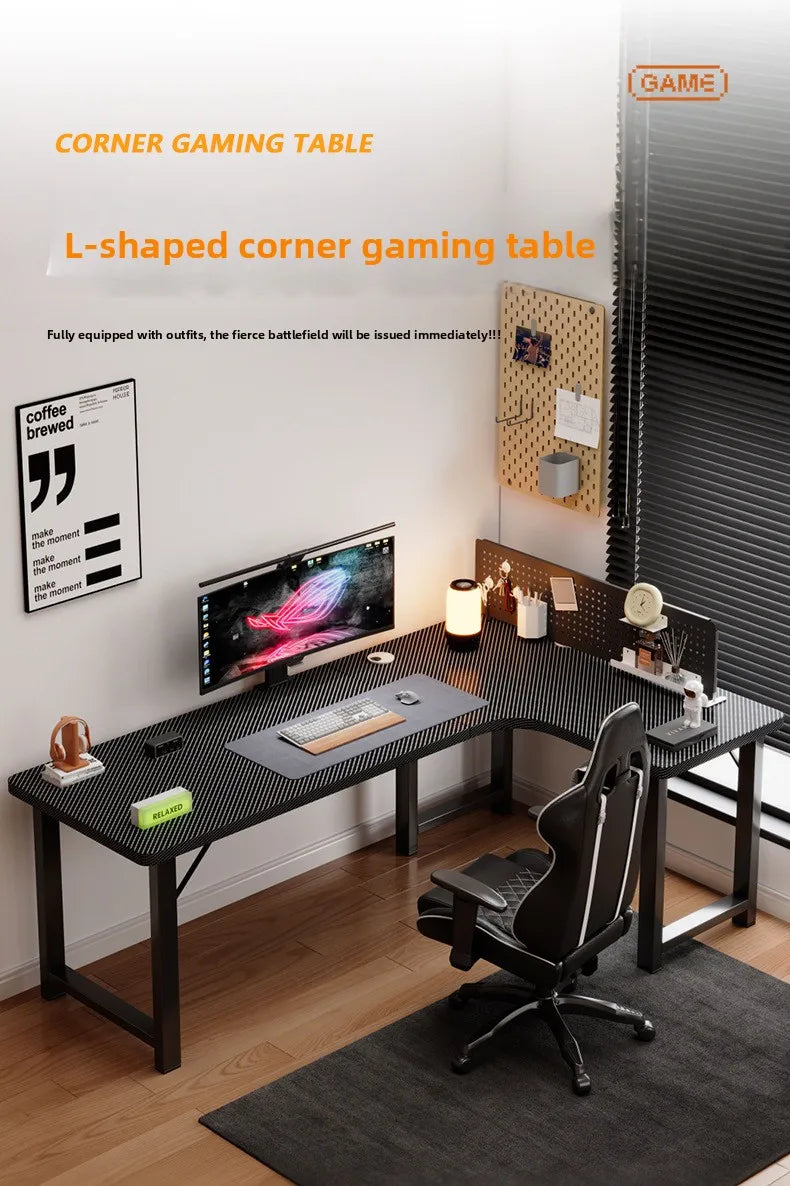 Premium Corner Computer Desk - Space-Saving Home Office Workstation
