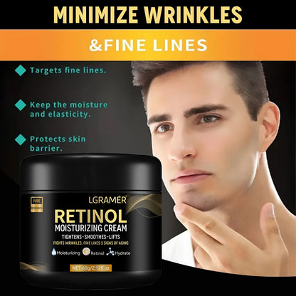 Men's Retinol Face Moisturizer - Anti-Aging Cream for Wrinkles & Fine Lines