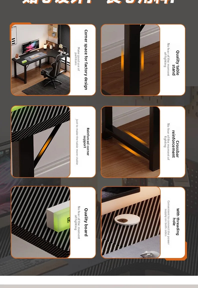 Premium Corner Computer Desk - Space-Saving Home Office Workstation