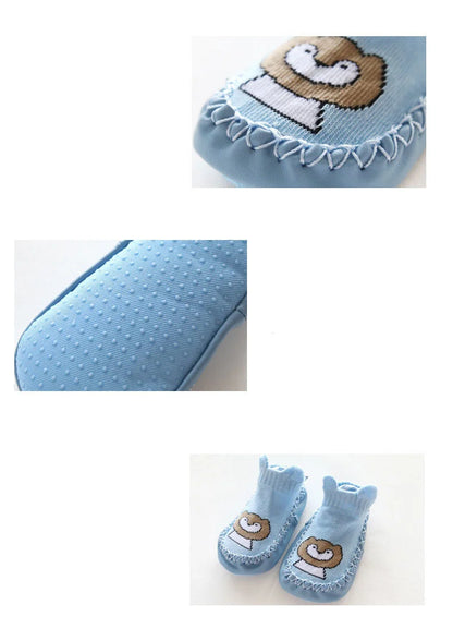 Baby Socks Slippers with Anti-Slip Rubber Soles - Indoor Shoes for Infants & Toddlers