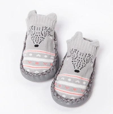 Baby Socks Slippers with Anti-Slip Rubber Soles - Indoor Shoes for Infants & Toddlers