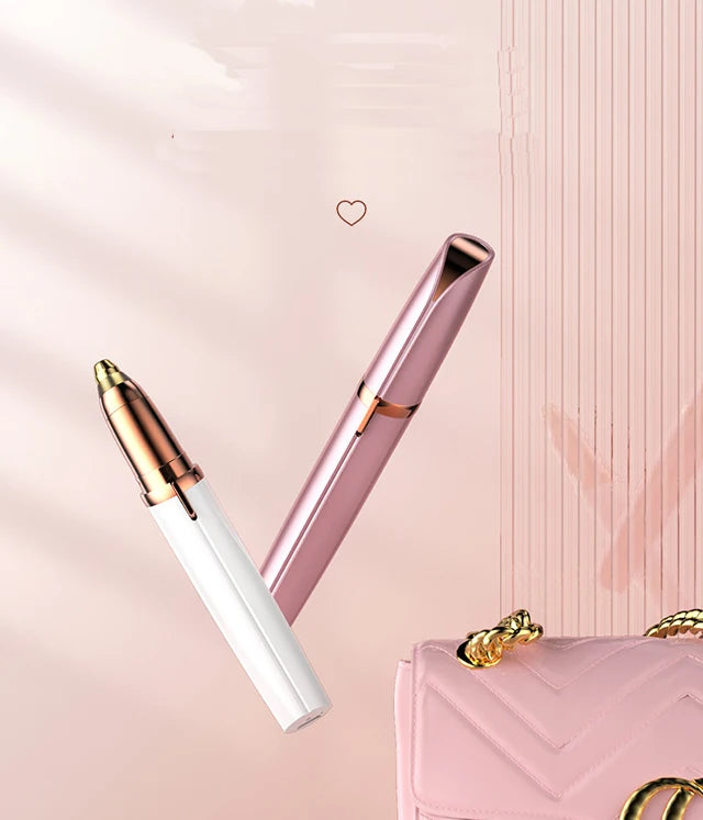 Electric Eyebrow Trimmer - Painless Portable Facial Hair Removal Tool for Women