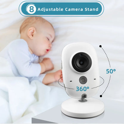 TakTark 3.2" Wireless Video Baby Monitor - Night Vision, Two-Way Audio & Temperature Monitor