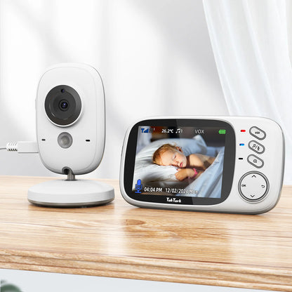TakTark 3.2" Wireless Video Baby Monitor - Night Vision, Two-Way Audio & Temperature Monitor