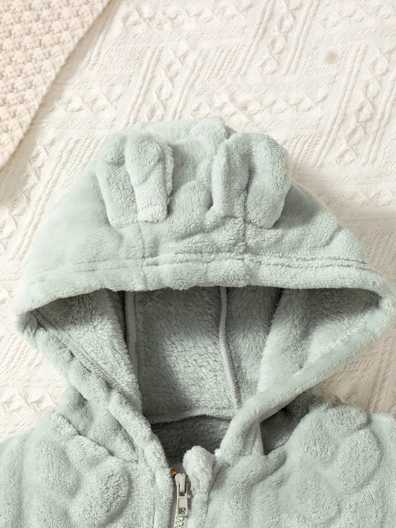 Baby Plaid Romper - Hooded Long Sleeve Plush Jumpsuit for Boys & Girls (3-24 Months)