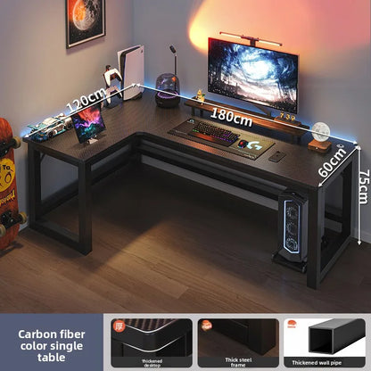 Premium Corner Computer Desk - Space-Saving Home Office Workstation