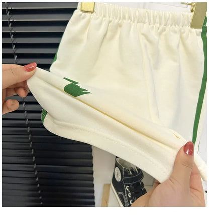 Kids Striped T-Shirt & Shorts Set - Summer Loungewear for Boys & Girls