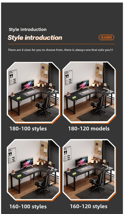 Premium Corner Computer Desk - Space-Saving Home Office Workstation