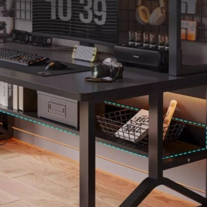 Sturdy Gaming Computer Desk with Metal Legs - Home Office Workstation