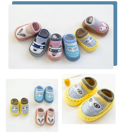 Baby Socks Slippers with Anti-Slip Rubber Soles - Indoor Shoes for Infants & Toddlers