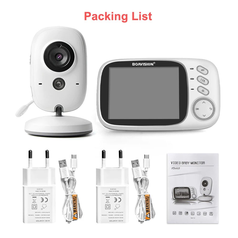 VB603 3.2" Wireless Video Baby Monitor - Night Vision, Two-Way Audio & Security Camera