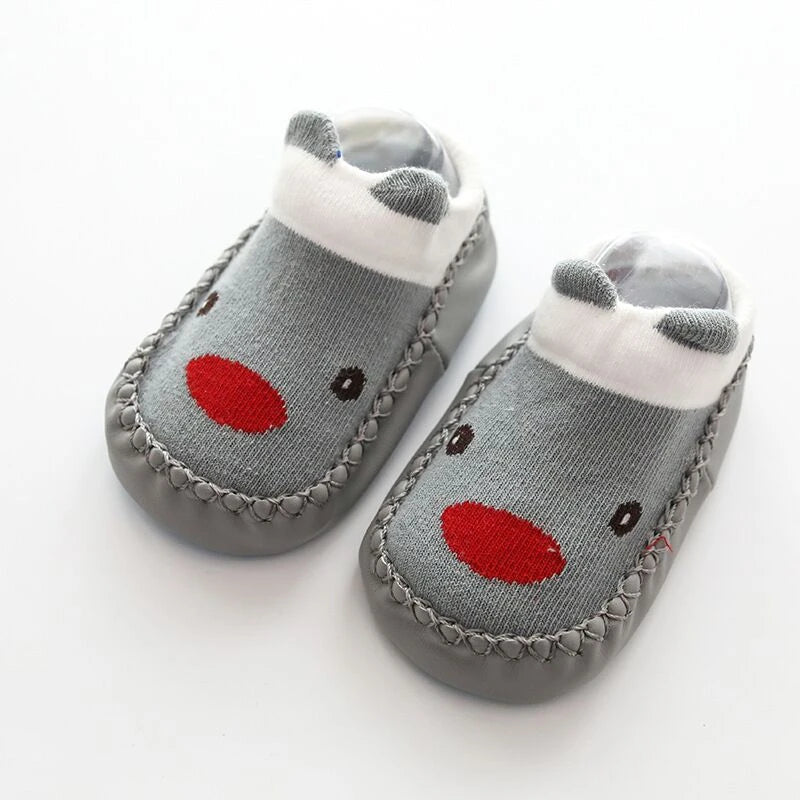 Baby Socks Slippers with Anti-Slip Rubber Soles - Indoor Shoes for Infants & Toddlers