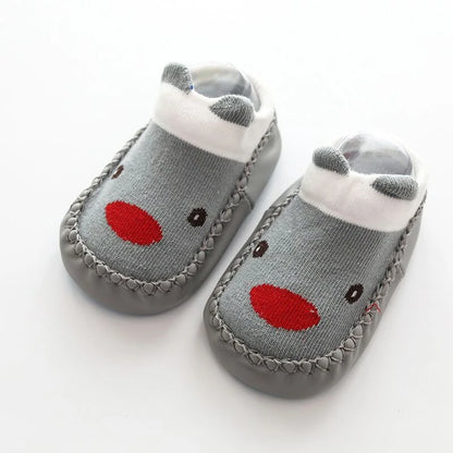 Baby Socks Slippers with Anti-Slip Rubber Soles - Indoor Shoes for Infants & Toddlers