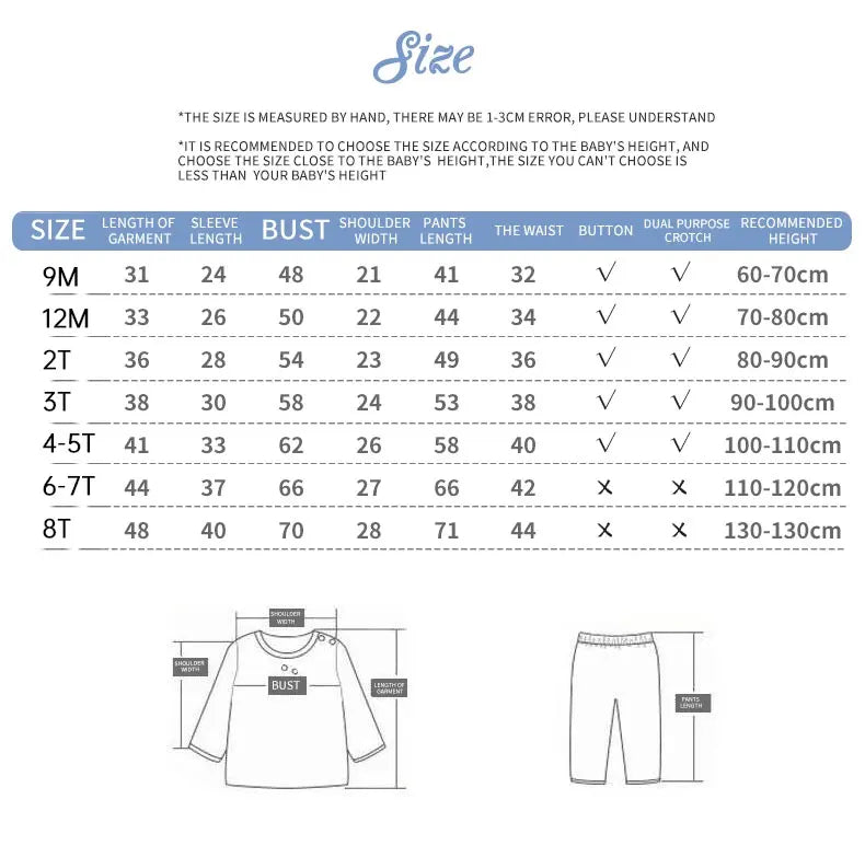 Boys Girls Suit Cartoon Pajamas