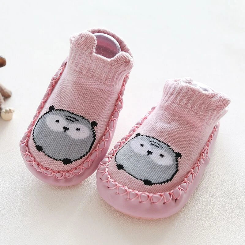 Baby Socks Slippers with Anti-Slip Rubber Soles - Indoor Shoes for Infants & Toddlers
