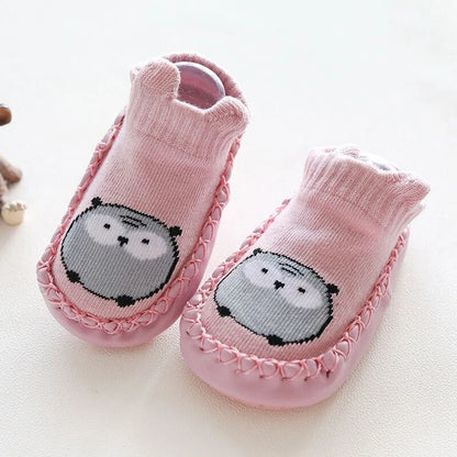 Baby Socks Slippers with Anti-Slip Rubber Soles - Indoor Shoes for Infants & Toddlers