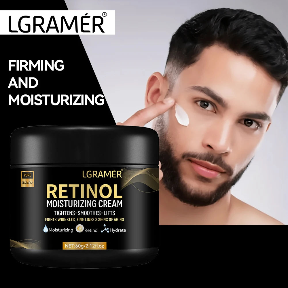 Men's Retinol Face Moisturizer - Anti-Aging Cream for Wrinkles & Fine Lines