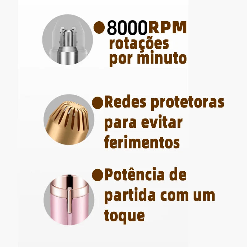 Electric Eyebrow Trimmer - Painless Portable Facial Hair Removal Tool for Women