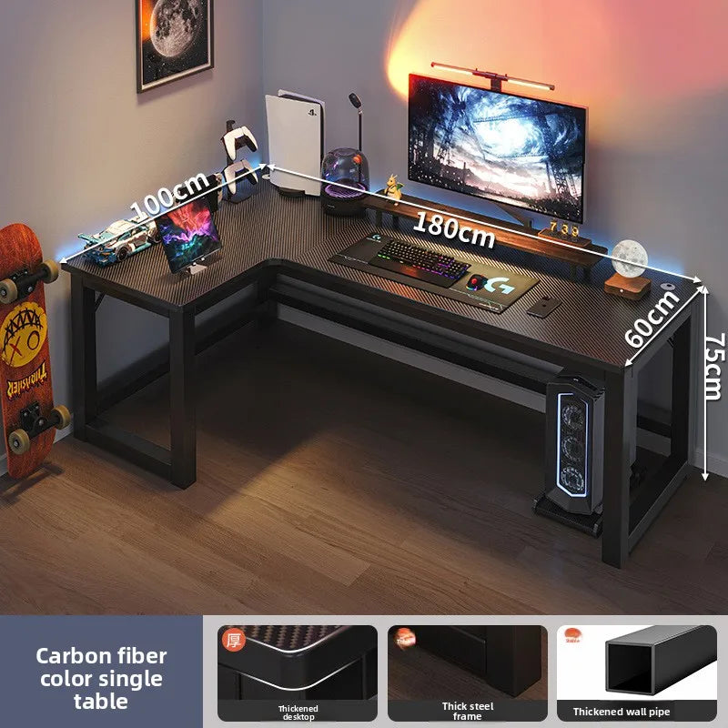 Premium Corner Computer Desk - Space-Saving Home Office Workstation