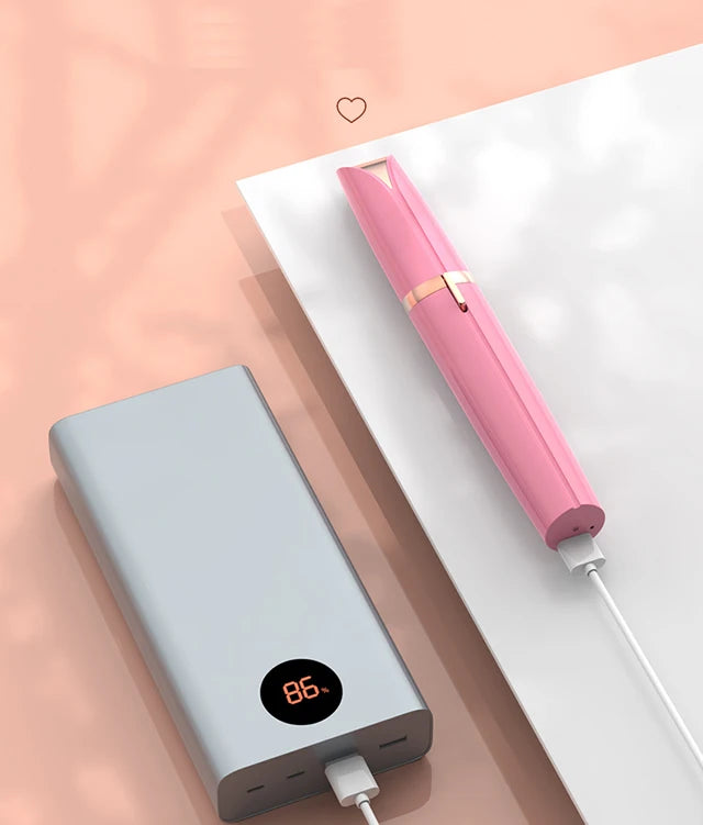 Electric Eyebrow Trimmer - Painless Portable Facial Hair Removal Tool for Women
