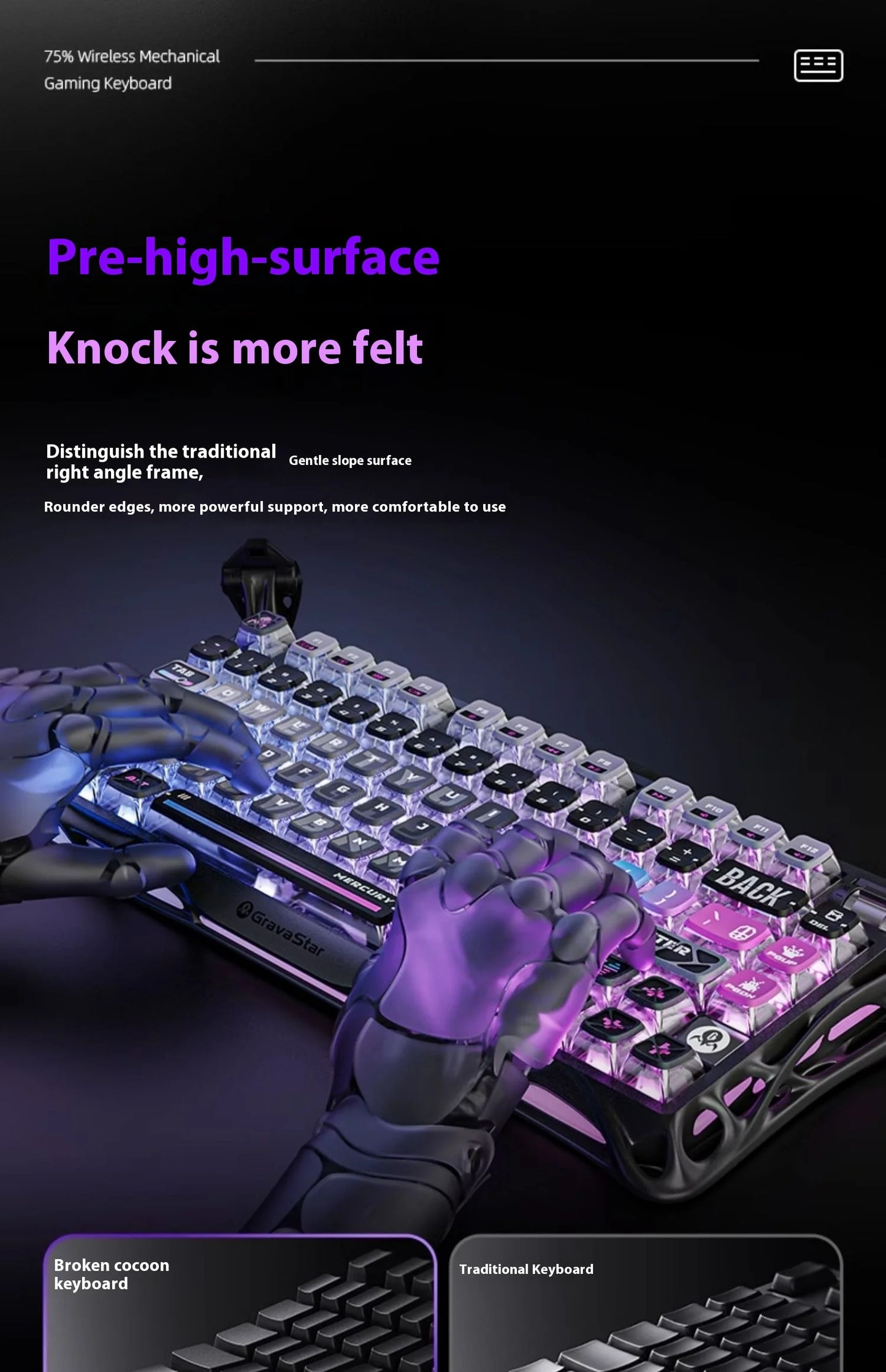 GravaStar 75k1pro Esports Gaming Mechanical Keyboard