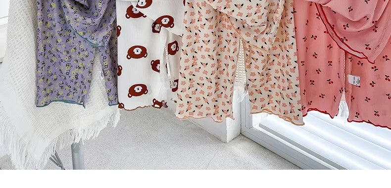 Summer Girls Loungewear Set - Floral Short Sleeve Top & Pants Pajamas (2-Piece)