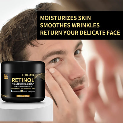 Men's Retinol Face Moisturizer - Anti-Aging Cream for Wrinkles & Fine Lines