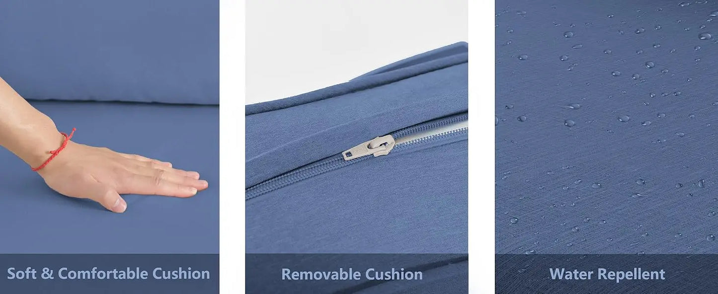 Aluminum Patio Furniture Set with Fire Pit Table