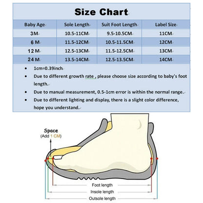 Baby Socks Slippers with Anti-Slip Rubber Soles - Indoor Shoes for Infants & Toddlers