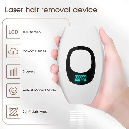 Painless Laser Hair Removal Device - 999,999 Flashes IPL Epilator