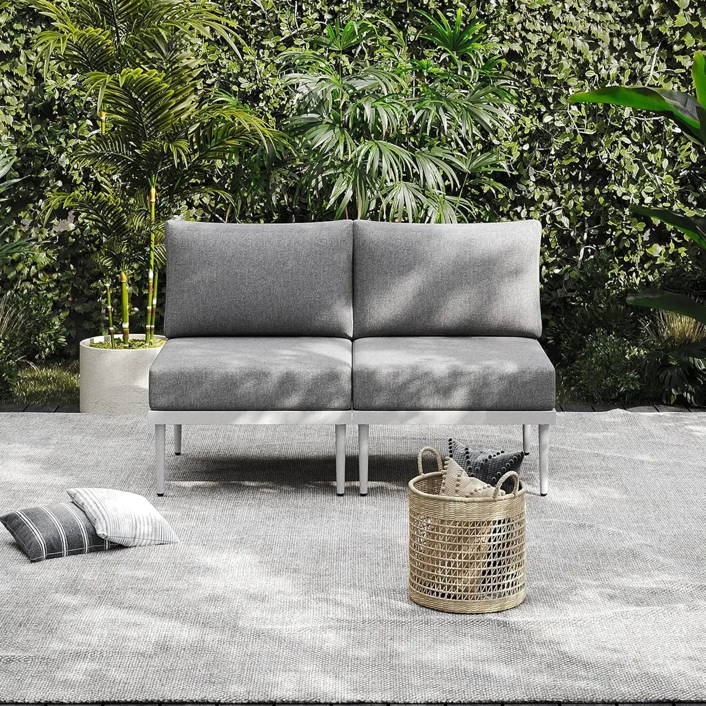 7 Pieces Metal Patio Outdoor  Furniture Set