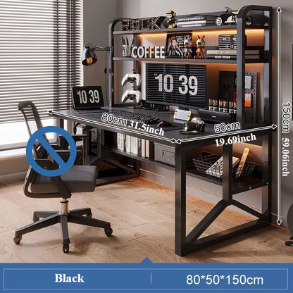 Sturdy Gaming Computer Desk with Metal Legs - Home Office Workstation