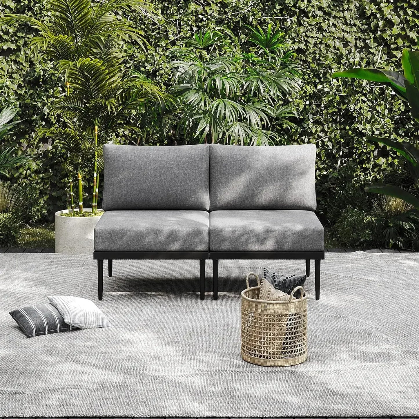 7 Pieces Metal Patio Outdoor  Furniture Set