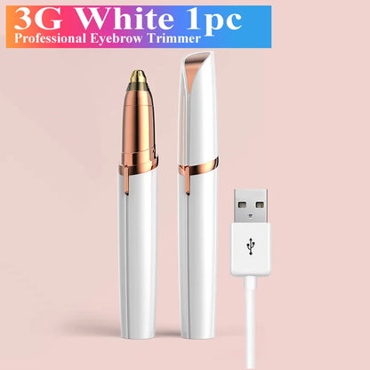 Electric Eyebrow Trimmer - Painless Portable Facial Hair Removal Tool for Women