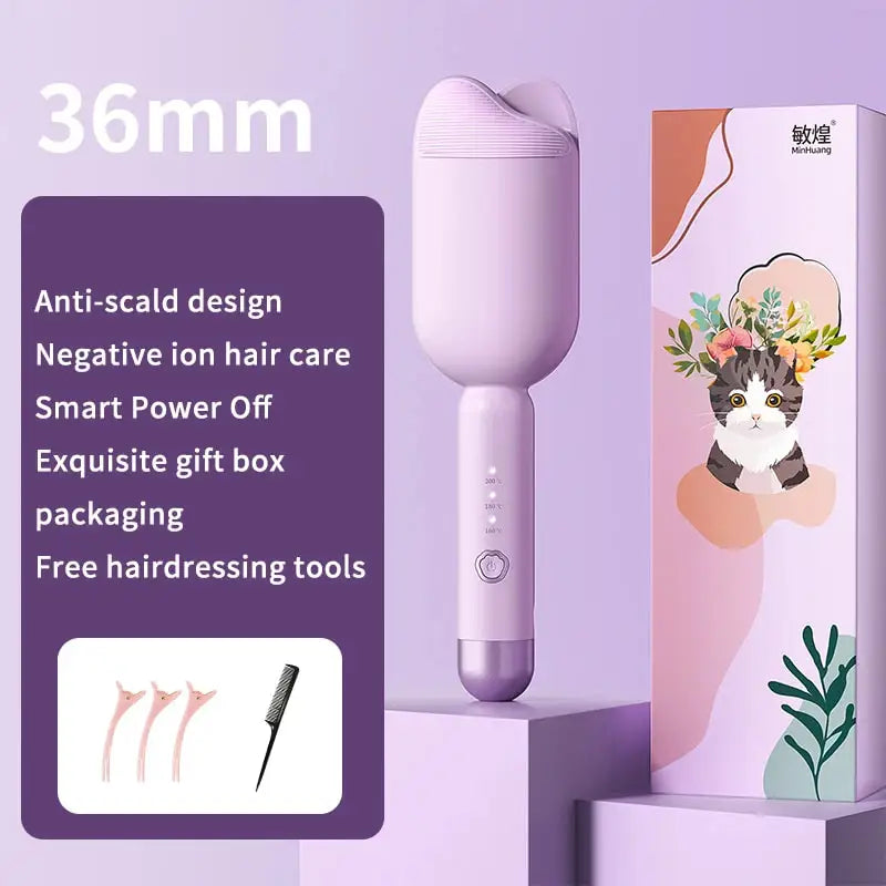 Electric Hair Curler - 36mm Ceramic Curling Iron for Long-Lasting Waves