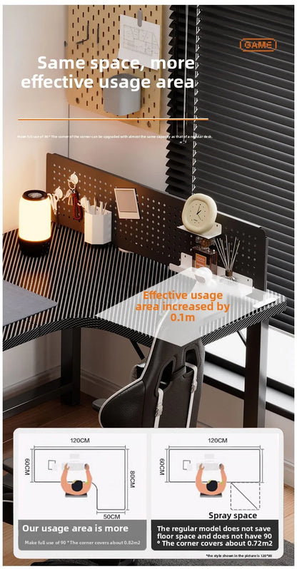 Premium Corner Computer Desk - Space-Saving Home Office Workstation